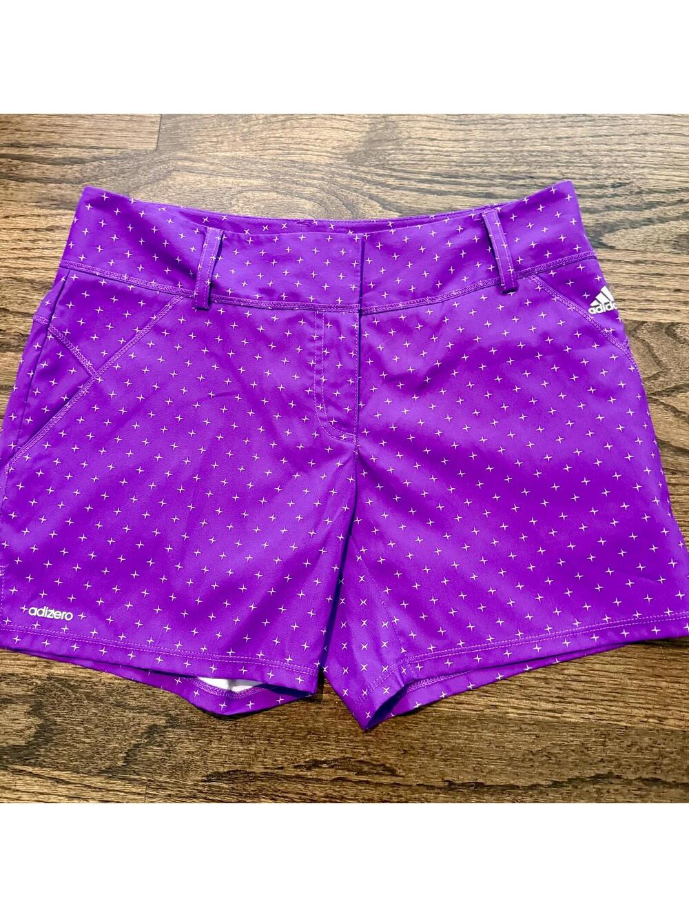 New Adidas Women’s Purple Golf Adizero Shorts Size 2